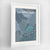 Framed Downtown Vancouver Map Art Print 24x36" Contemporary White frame Point Two Design Group