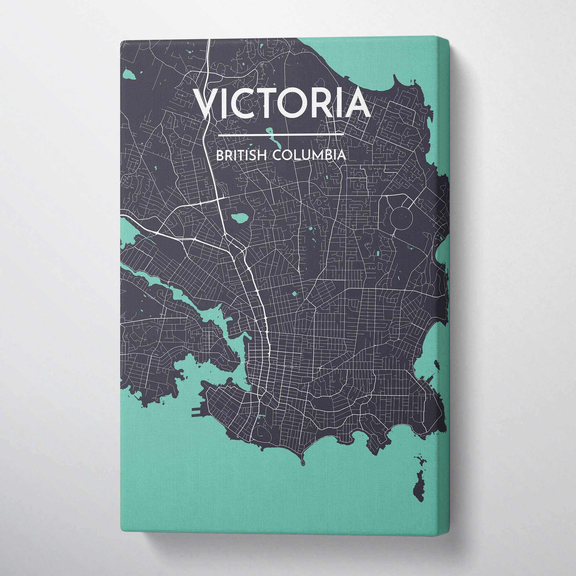 Victoria City Map Canvas Wrap - Point Two Design