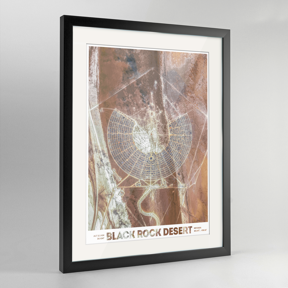 Black Rock Desert Earth Photography Art Print - Framed