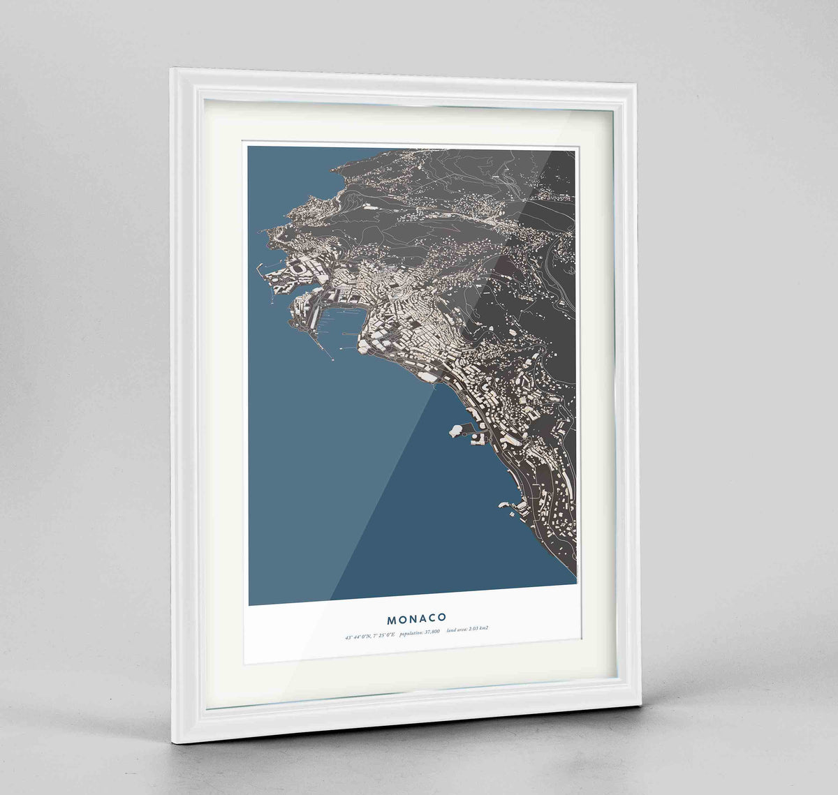 Monaco 3D City Model - Framed