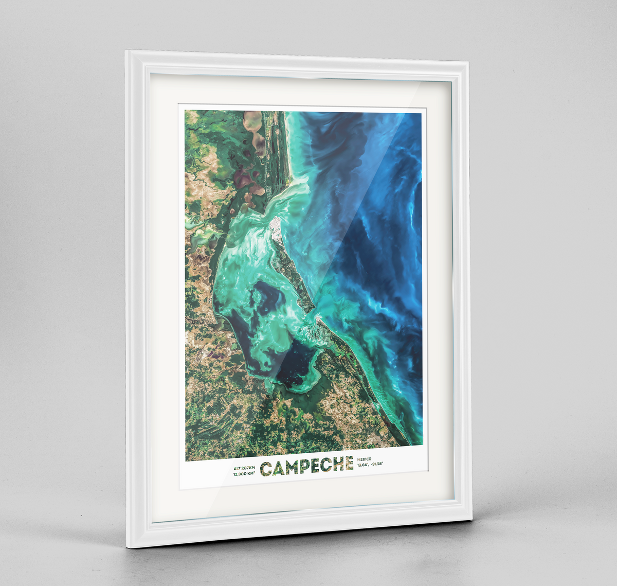 Campeche Mexico Earth Photography Art Print - Framed