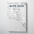 White Rock City Map Canvas Wrap - Point Two Design - Black and White