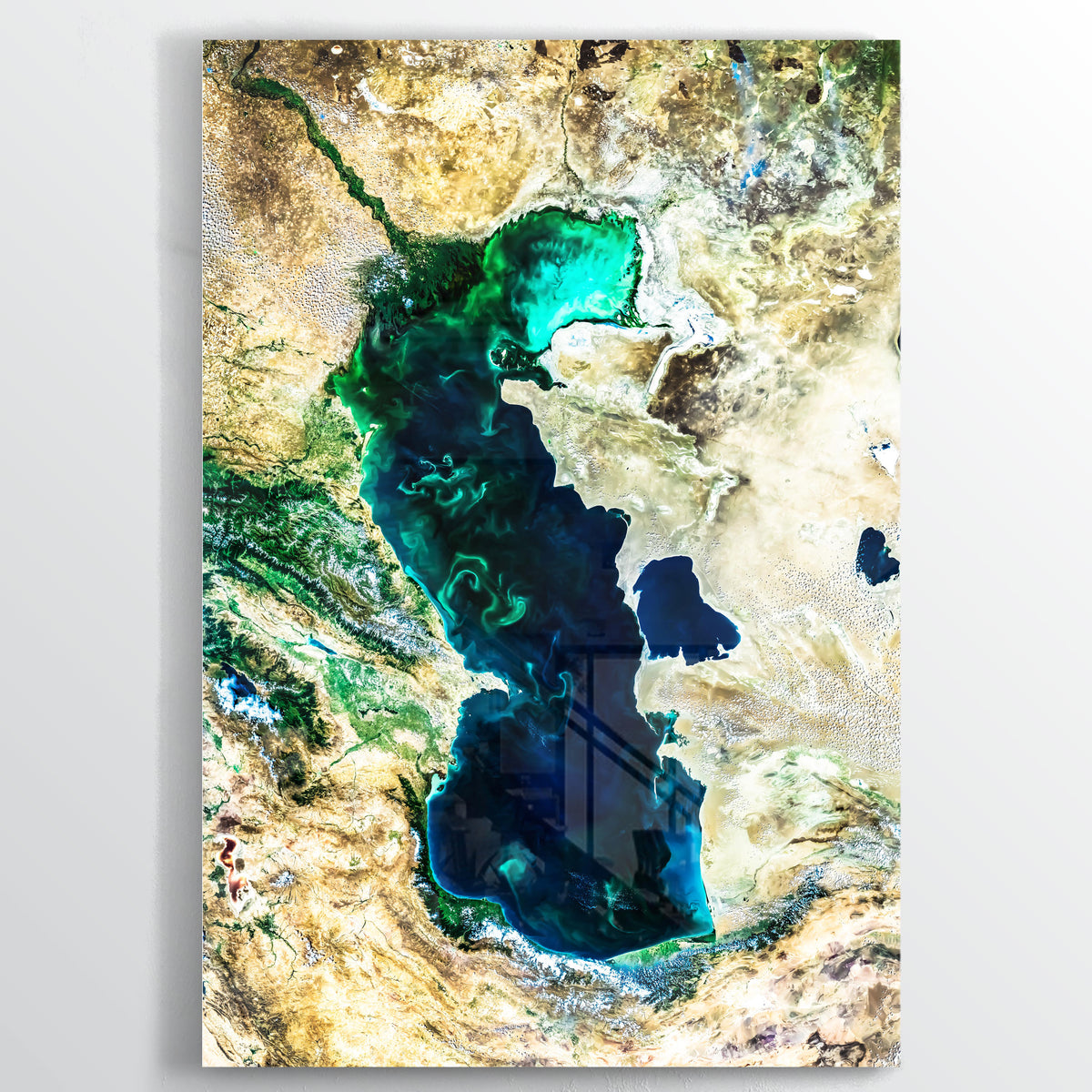 Caspian Sea Earth Photography - Floating Acrylic Art - Point Two Design