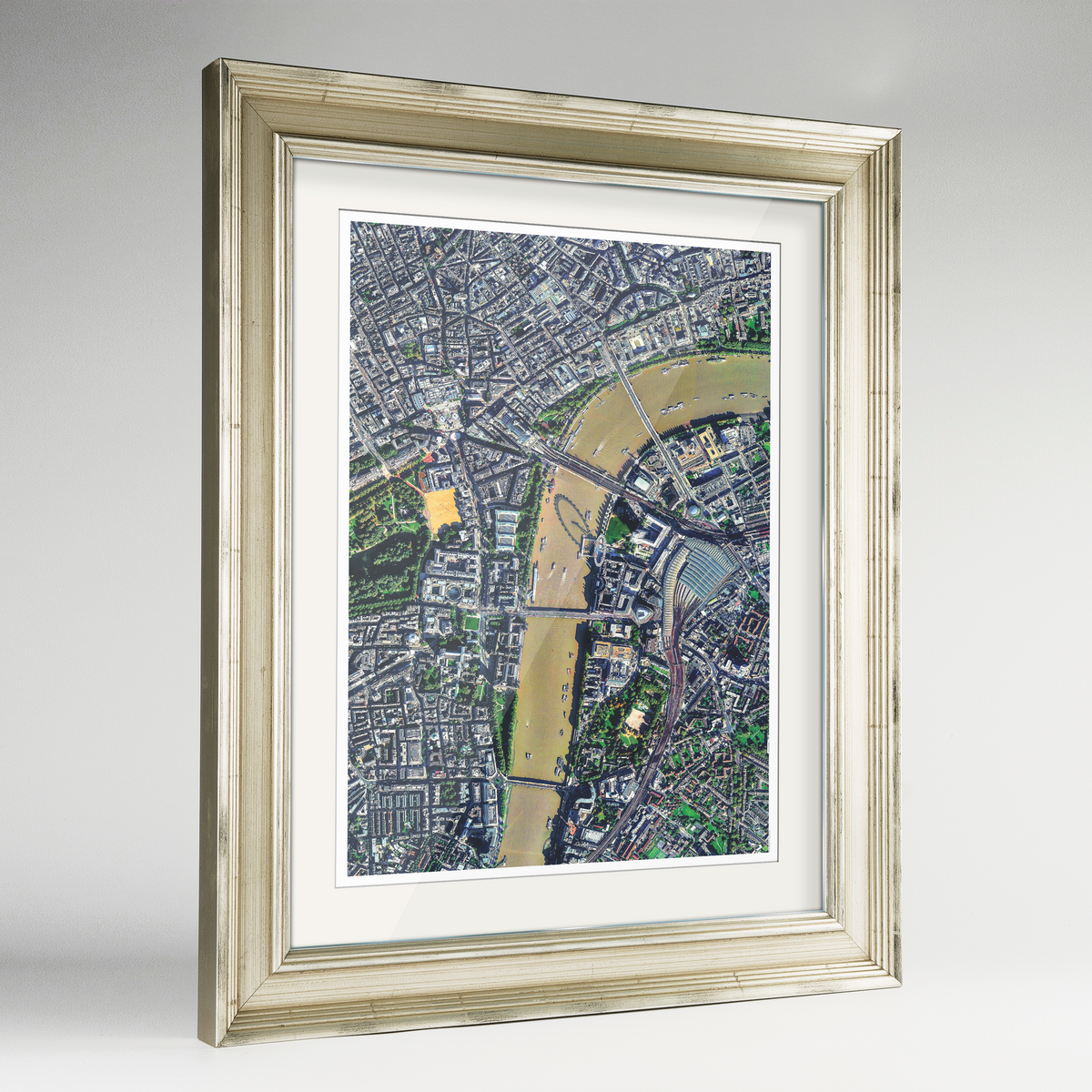 Central London Earth Photography Art Print - Framed