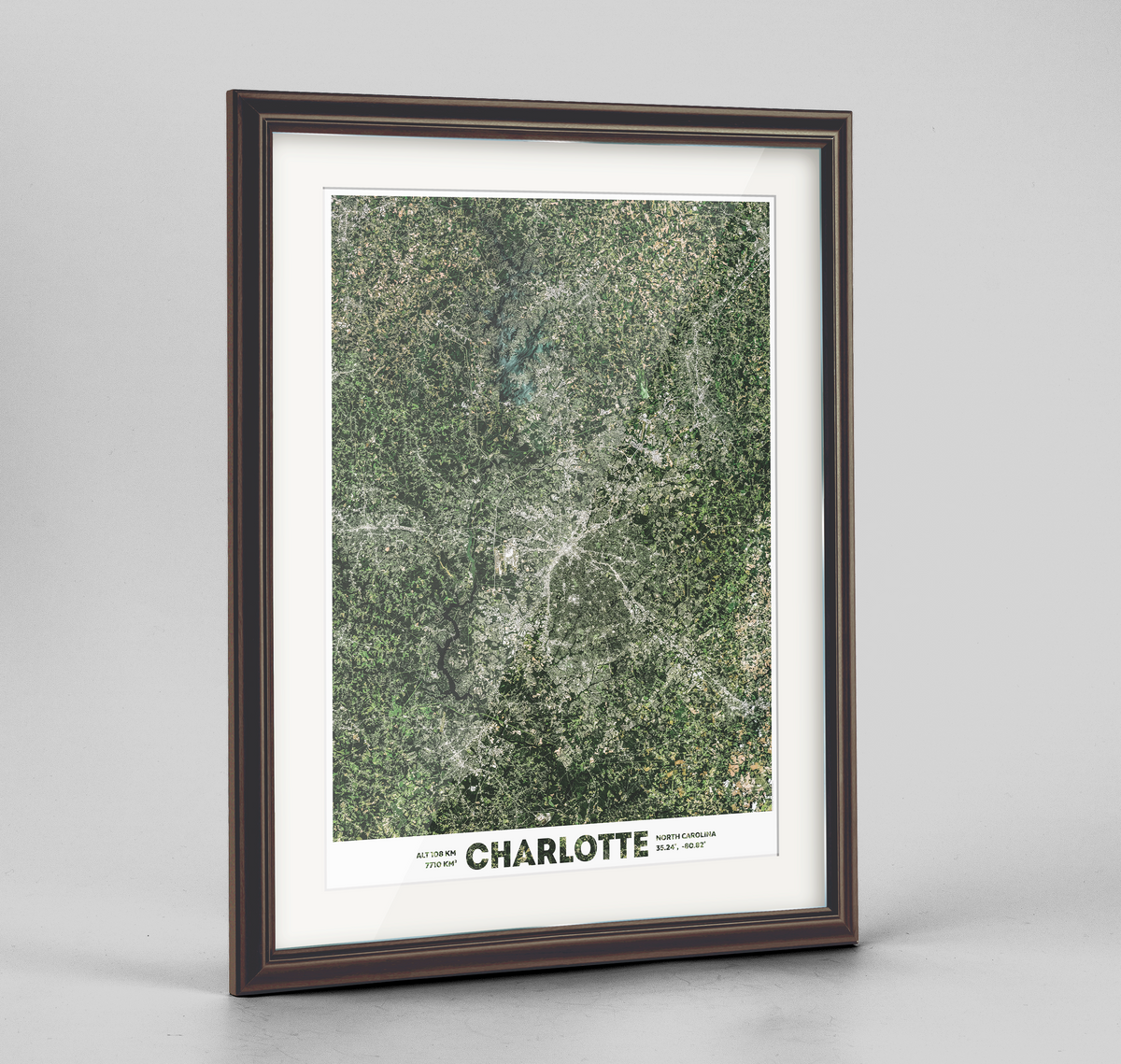 Charlotte Earth Photography Art Print - Framed