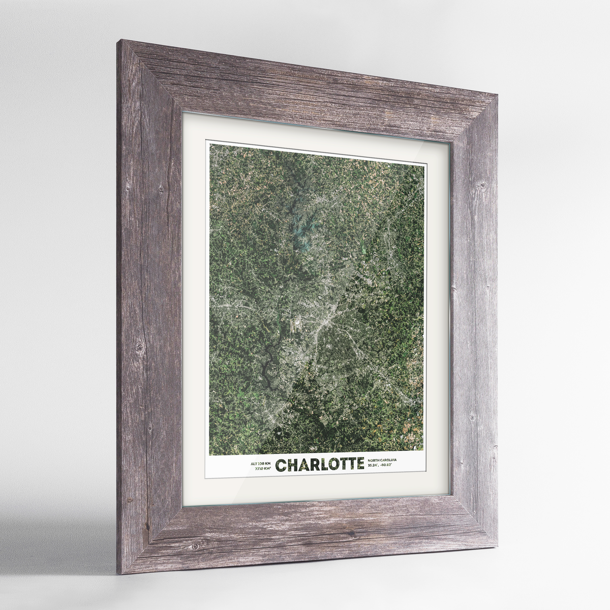 Charlotte Earth Photography Art Print - Framed