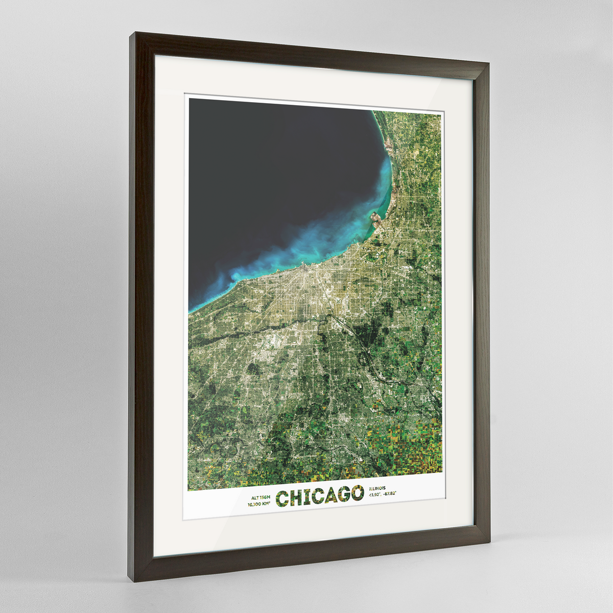 Chicago Earth Photography Art Print - Framed