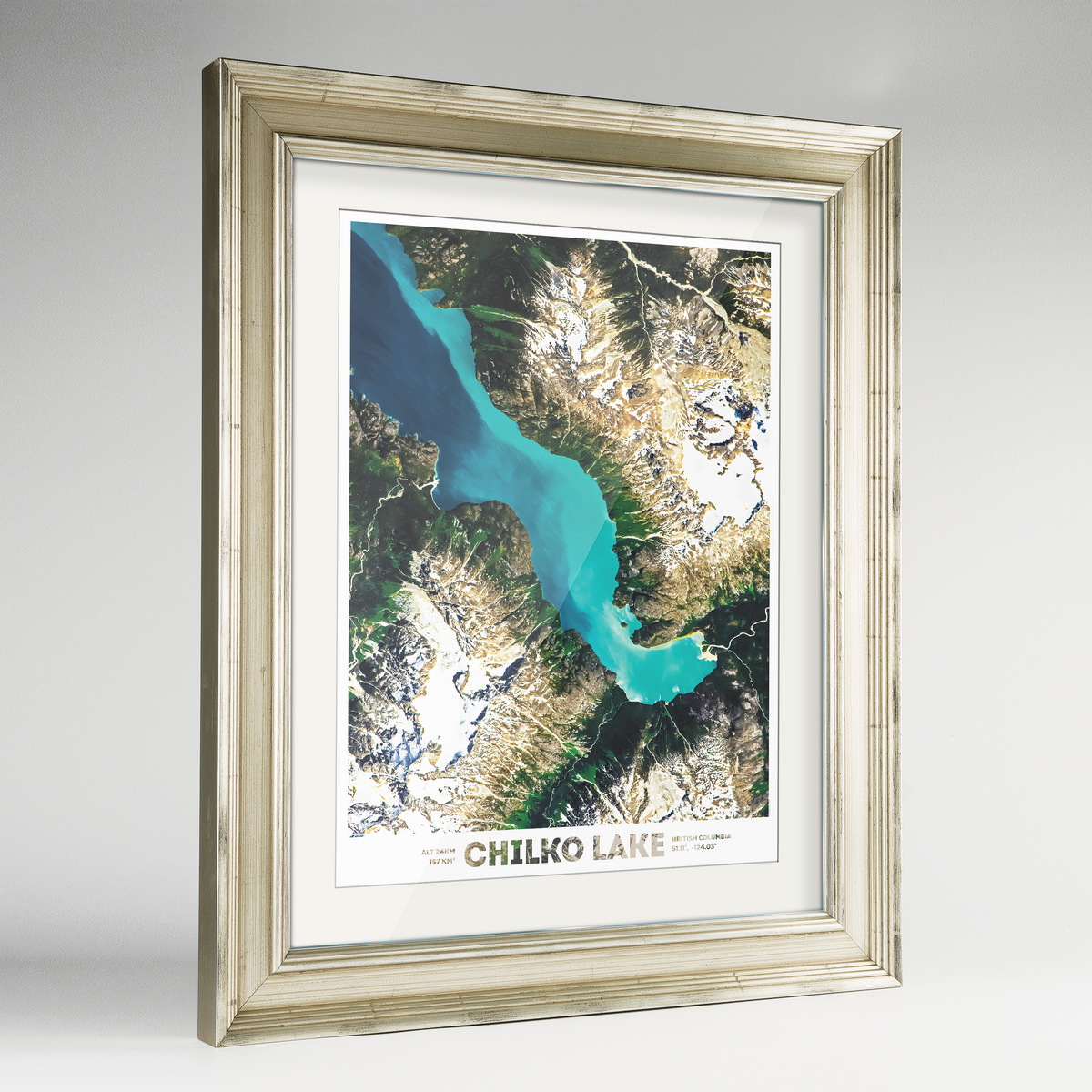 Chilko Lake Earth Photography Art Print - Framed