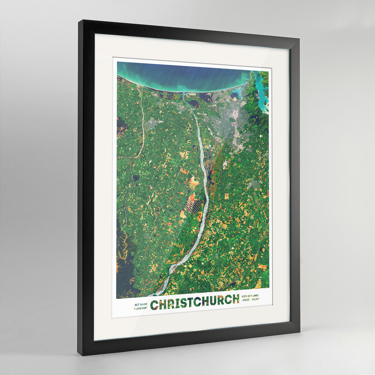 Christchurch Earth Photography Art Print - Framed