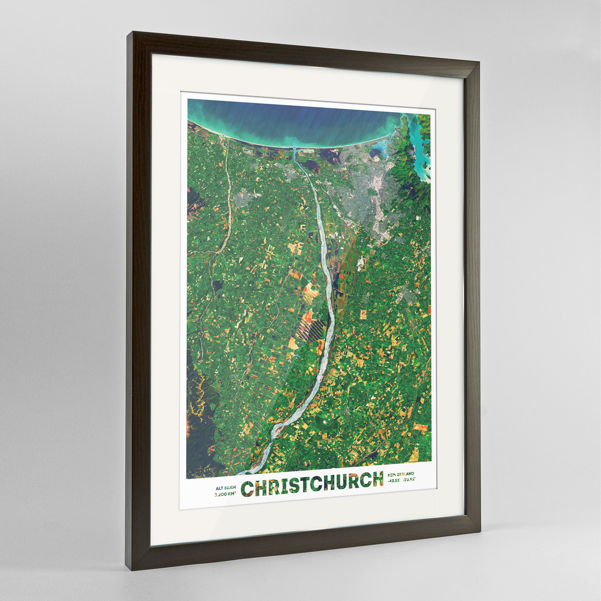 Christchurch Earth Photography Art Print - Framed