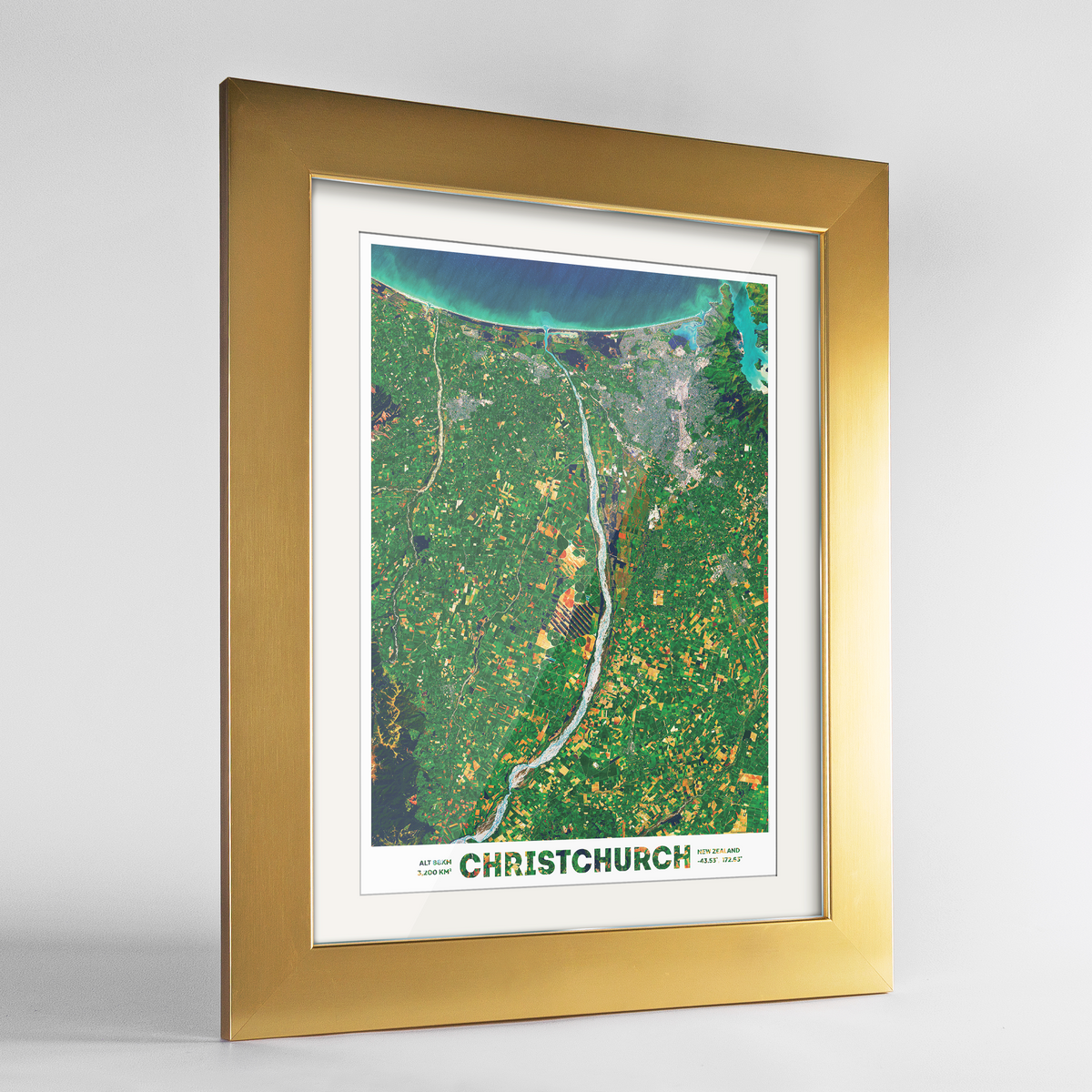 Christchurch Earth Photography Art Print - Framed