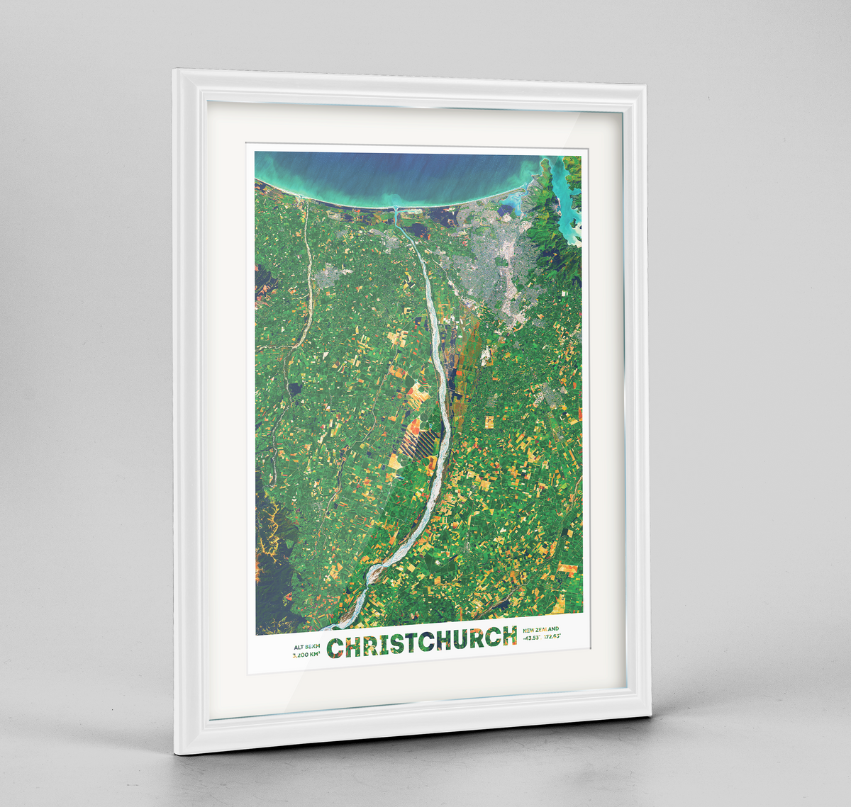 Christchurch Earth Photography Art Print - Framed