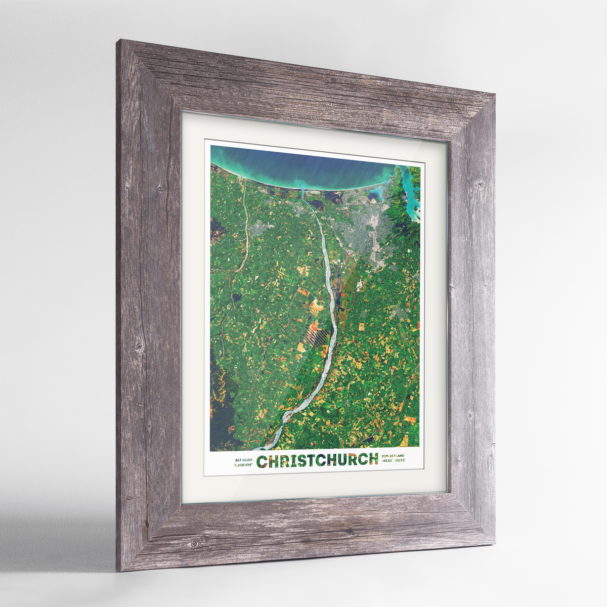 Christchurch Earth Photography Art Print - Framed