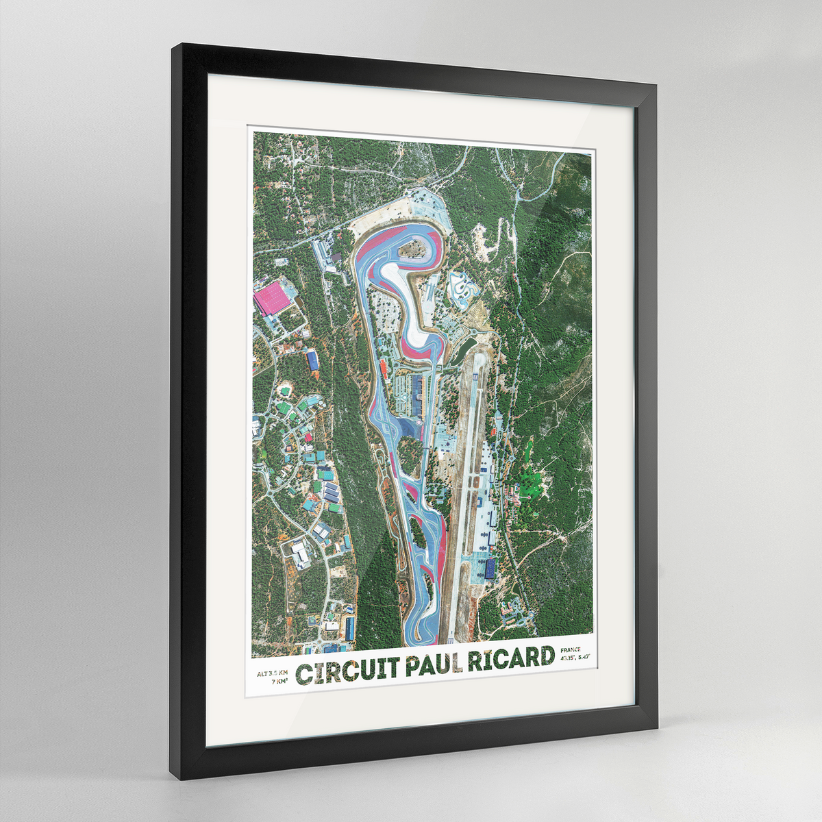 Circuit Paul Ricard Earth Photography Art Print - Framed