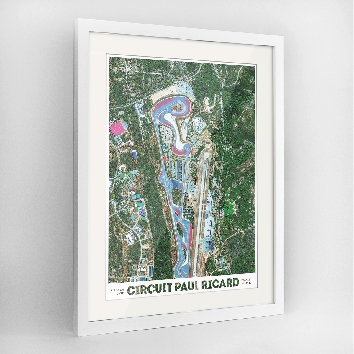 Circuit Paul Ricard Earth Photography Art Print - Framed