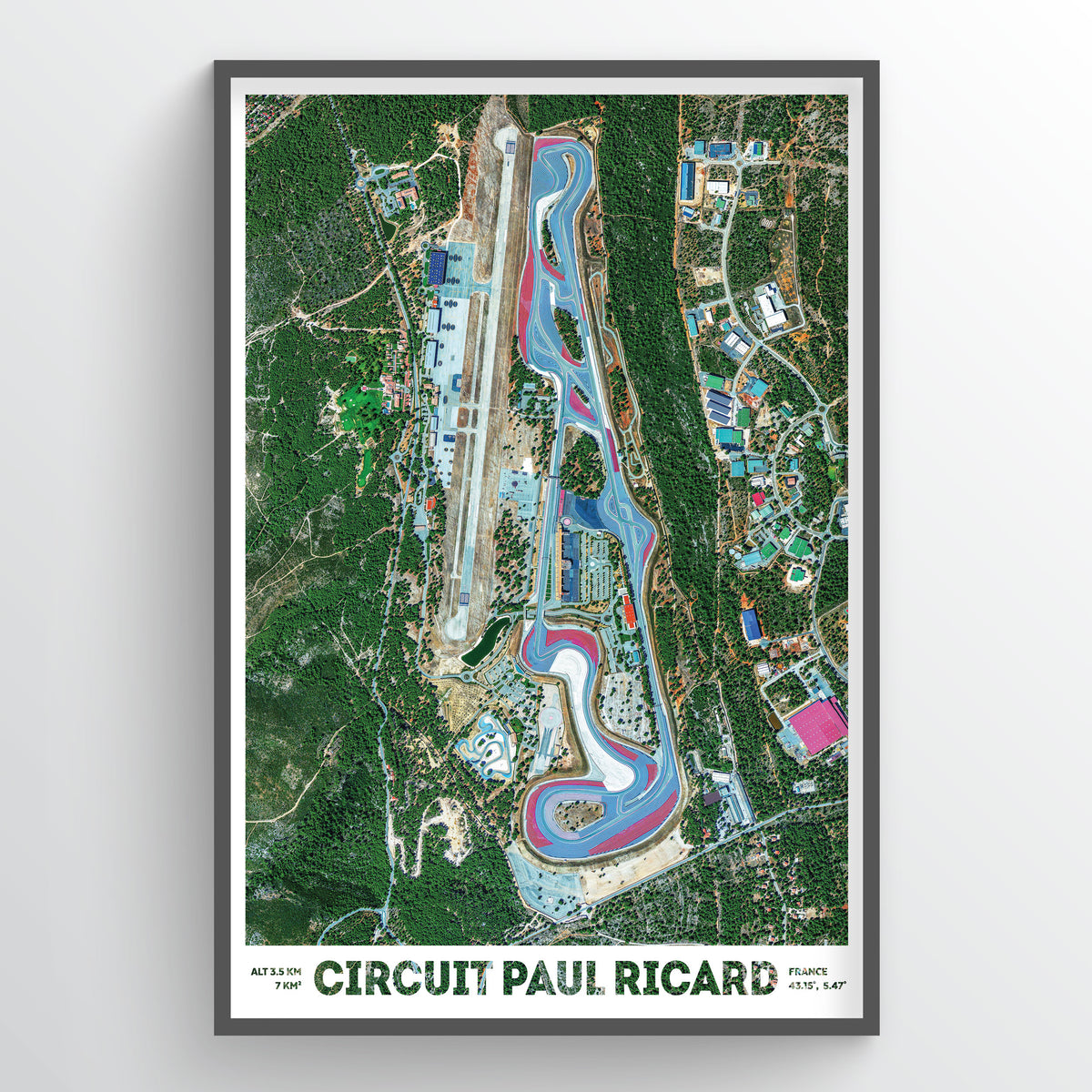 Circuit Paul Ricard Earth Photography - Art Print - Point Two Design