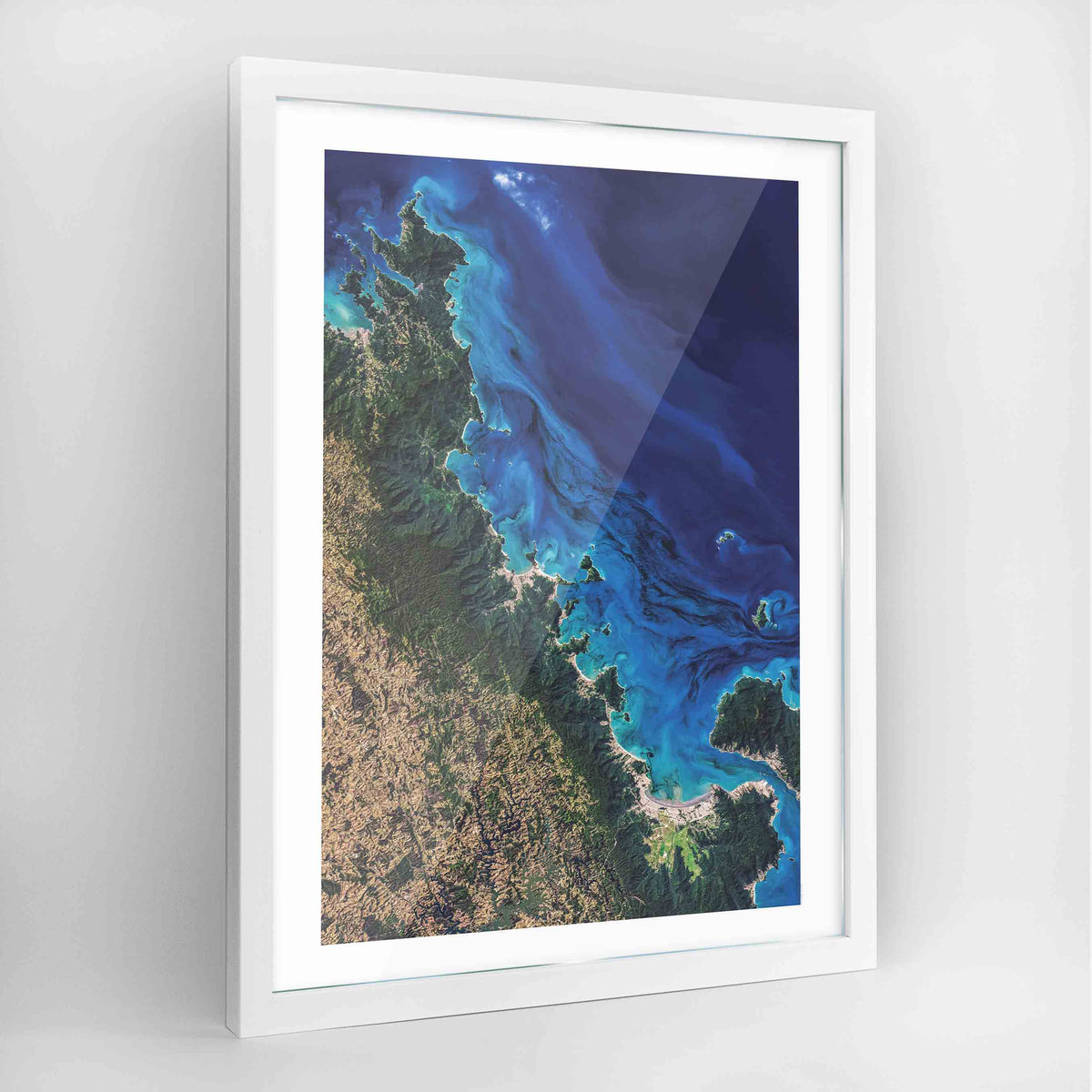 Coast of Sao Paulo Earth Photography Art Print - Framed