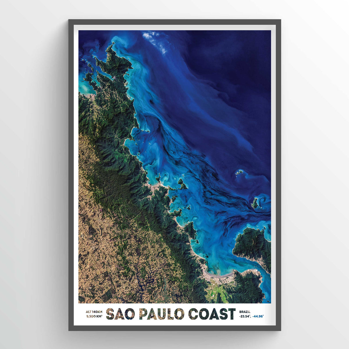 Coast of Sao Paulo Earth Photography - Art Print - Point Two Design