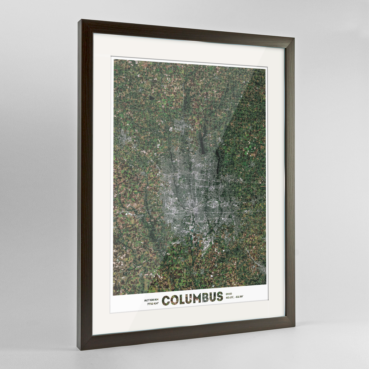 Columbus Earth Photography Art Print - Framed