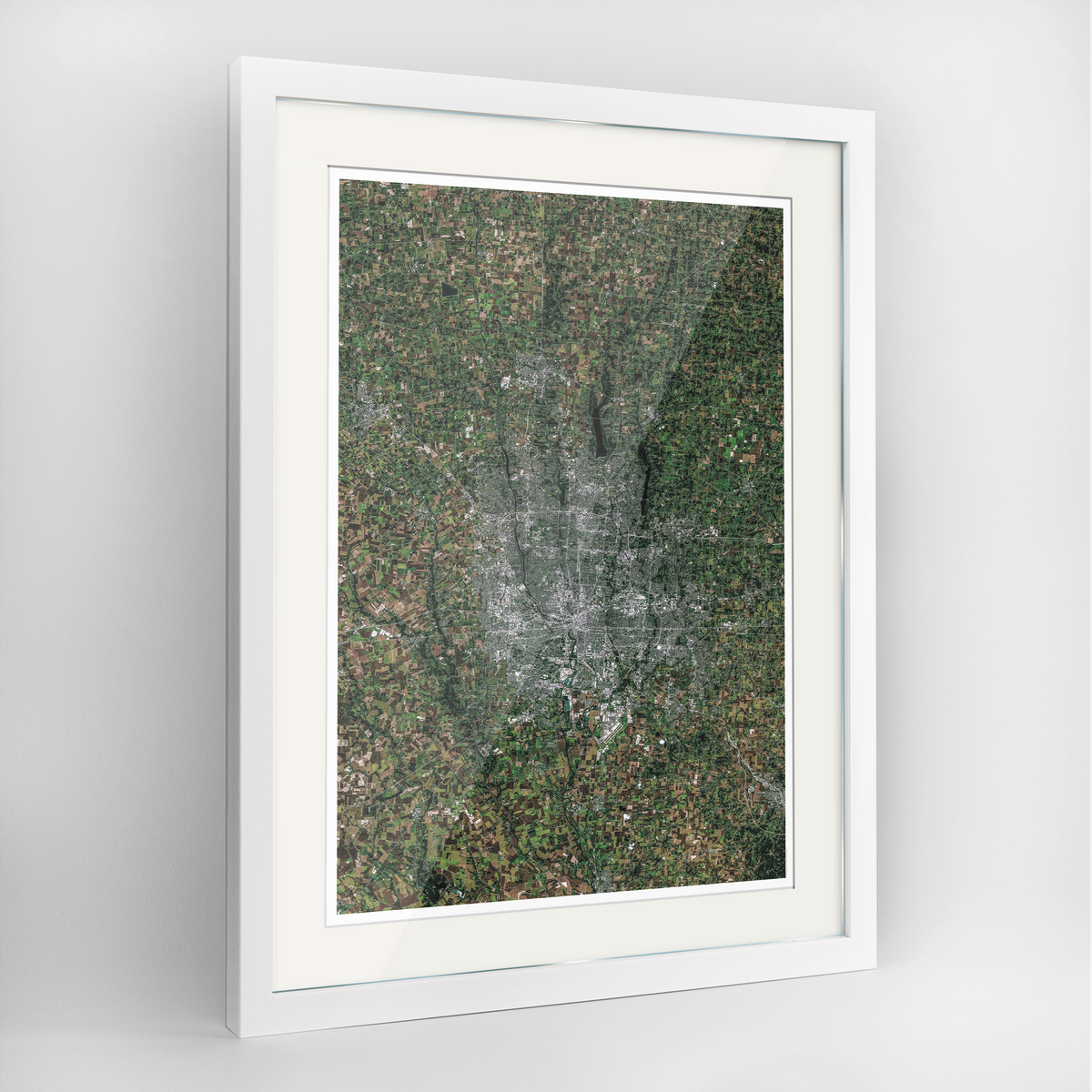 Columbus Earth Photography Art Print - Framed