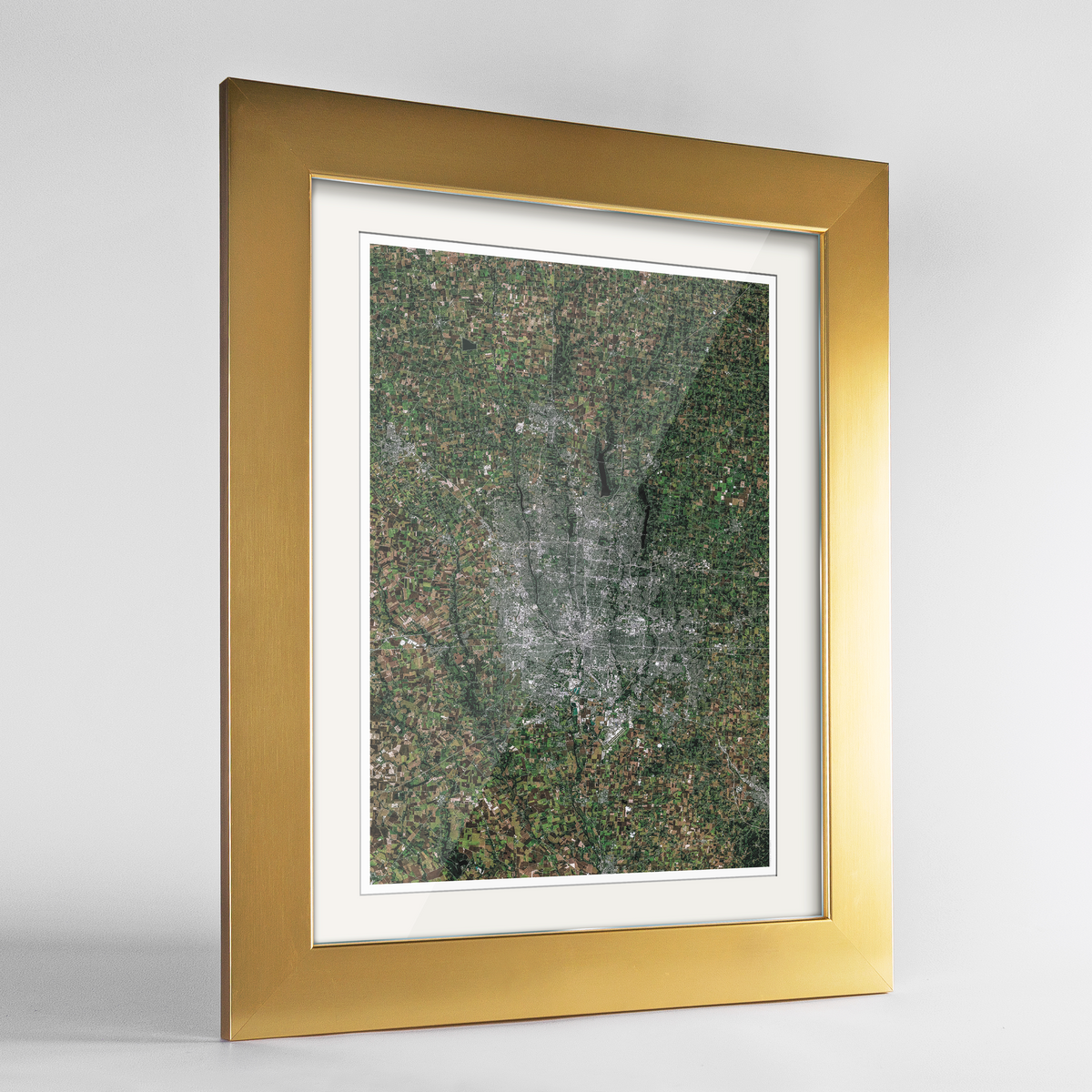 Columbus Earth Photography Art Print - Framed