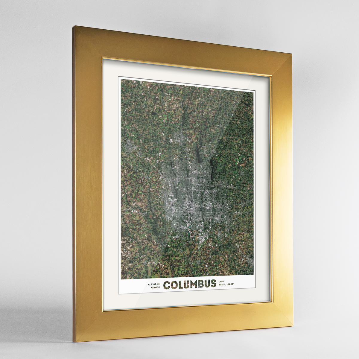 Columbus Earth Photography Art Print - Framed