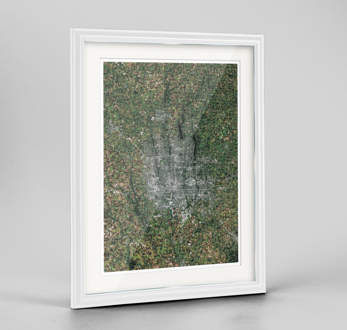 Columbus Earth Photography Art Print - Framed