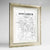 Framed Ann Arbor Map Art Print 24x36" Champagne frame Point Two Design Group