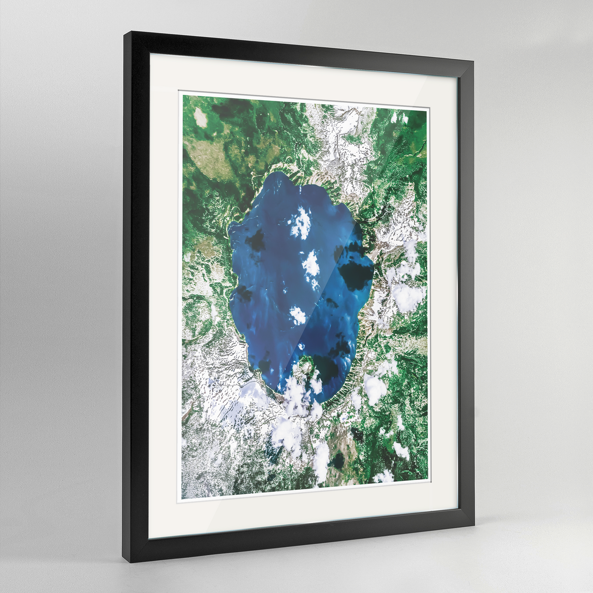 Crater Lake Earth Photography Art Print - Framed
