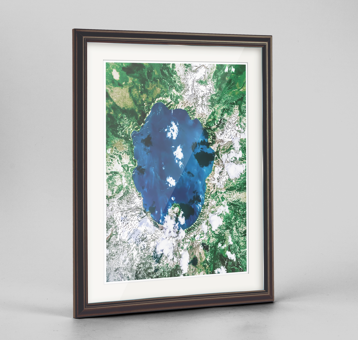 Crater Lake Earth Photography Art Print - Framed