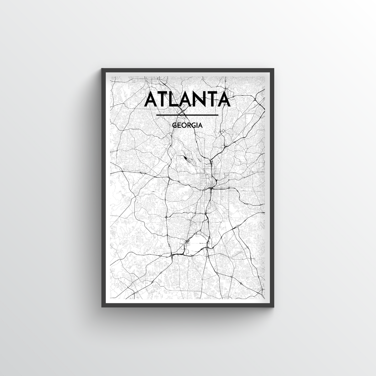 Atlanta Map Art Print - Point Two Design