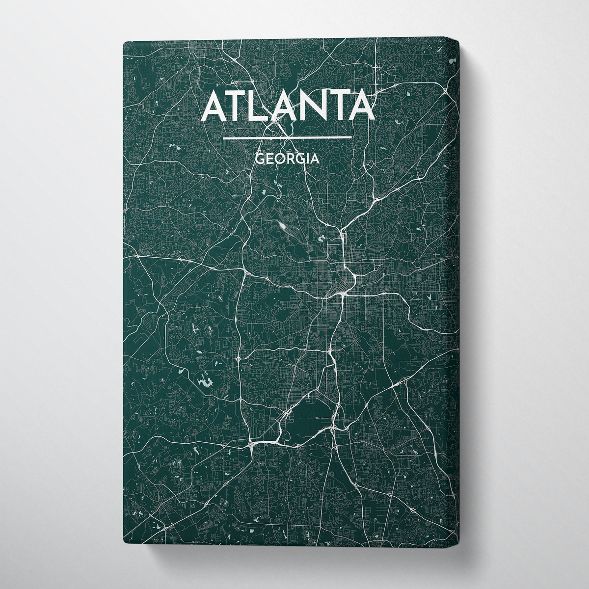 Atlanta Map Canvas Wrap - Point Two Design