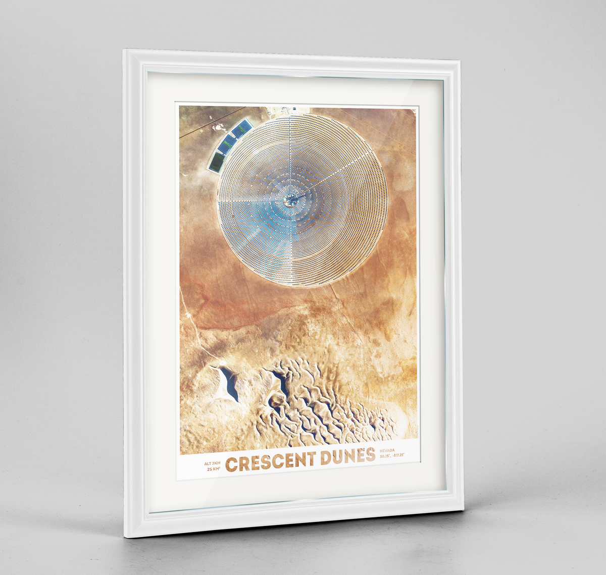 Crescent Dunes Earth Photography Art Print - Framed
