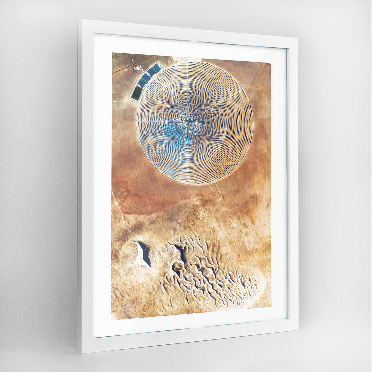 Crescent Dunes Earth Photography Art Print - Framed