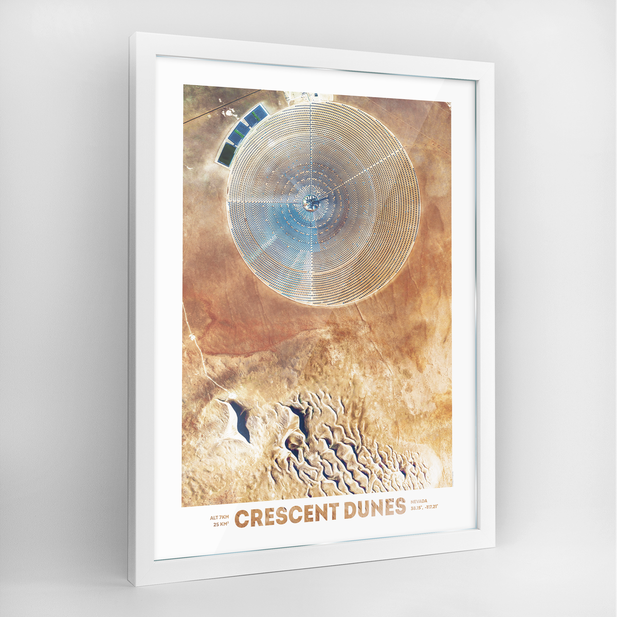 Crescent Dunes Earth Photography Art Print - Framed