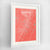 Framed Austin Map Art Print 24x36" Contemporary White frame Point Two Design Group