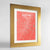 Framed Austin Map Art Print 24x36" Gold frame Point Two Design Group