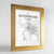 Framed Baton Rouge Map Art Print 24x36" Gold frame Point Two Design Group