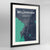 Framed Bellingham Map Art Print 24x36" Contemporary Black frame Point Two Design Group