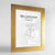 Framed Bellingham Map Art Print 24x36" Gold frame Point Two Design Group