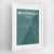 Framed Bentonville Map Art Print 24x36" Contemporary White frame Point Two Design Group
