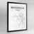 Bentonville Map Art Print - Framed