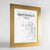 Framed Bentonville Map Art Print 24x36" Gold frame Point Two Design Group