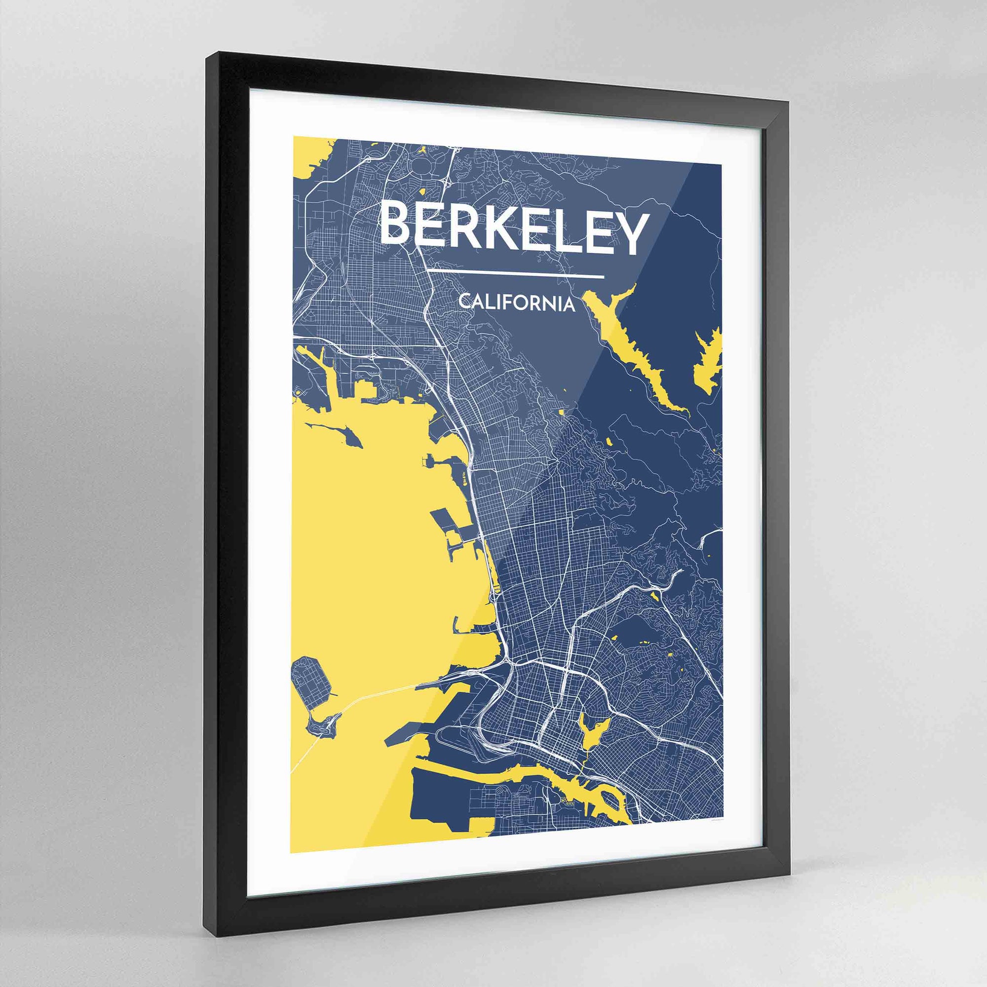Framed Berkeley Map Art Print - Point Two Design