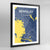 Framed Berkeley Map Art Print - Point Two Design