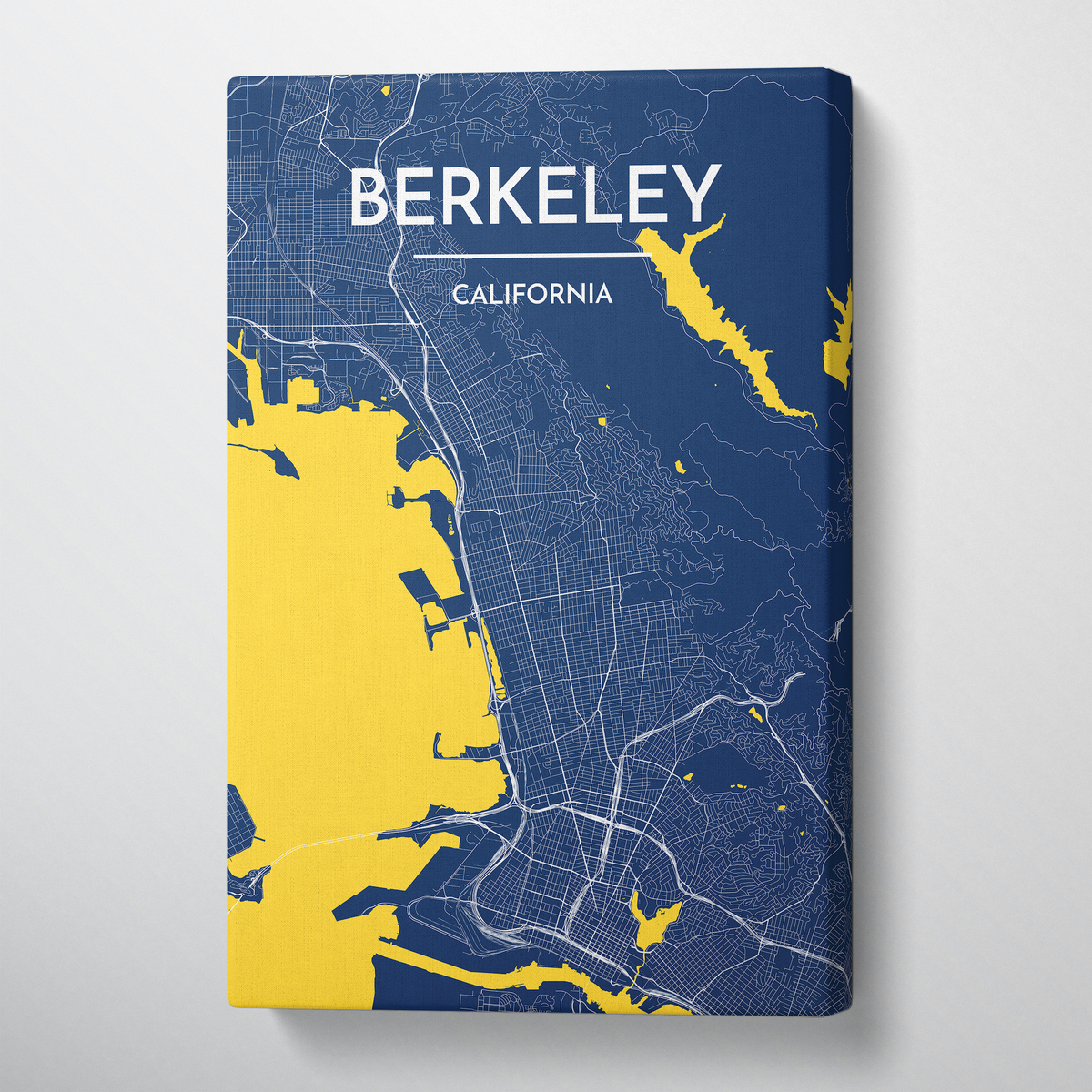 Berkeley Map Canvas Wrap - Point Two Design