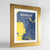 Framed Berkeley Map Art Print 24x36" Gold frame Point Two Design Group