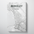 Berkeley Map Canvas Wrap - Point Two Design