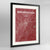Framed Birmingham - Alabama Map Art Print 24x36" Contemporary Black frame Point Two Design Group