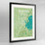 Framed Boston Map Art Print 24x36" Contemporary Black frame Point Two Design Group